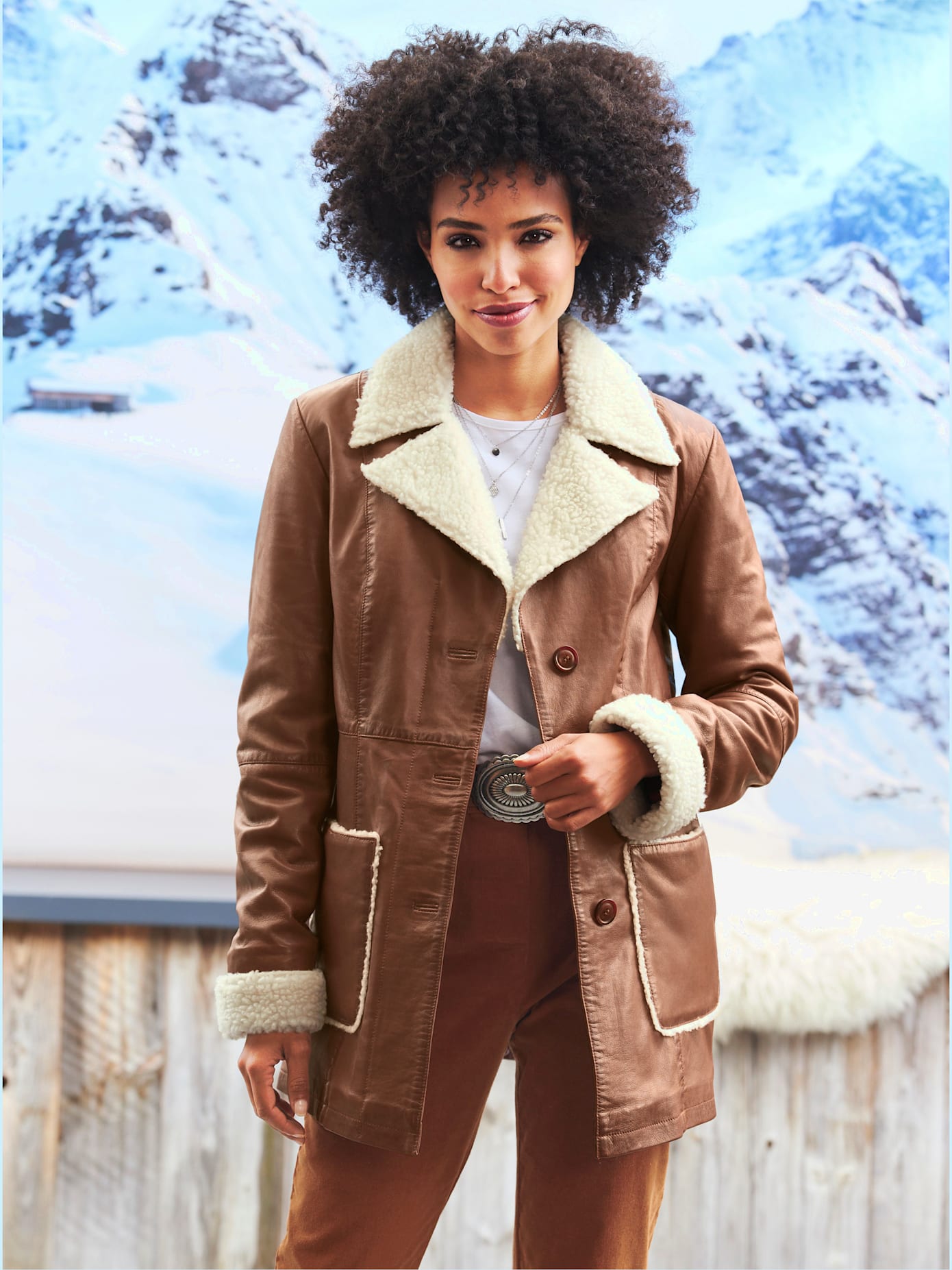 Manteau en cuir cuir agneau nappa