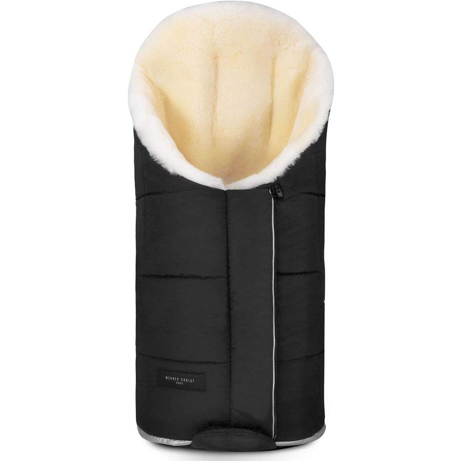 Werner Christ Baby Lammfellfußsack TULA VARIO black