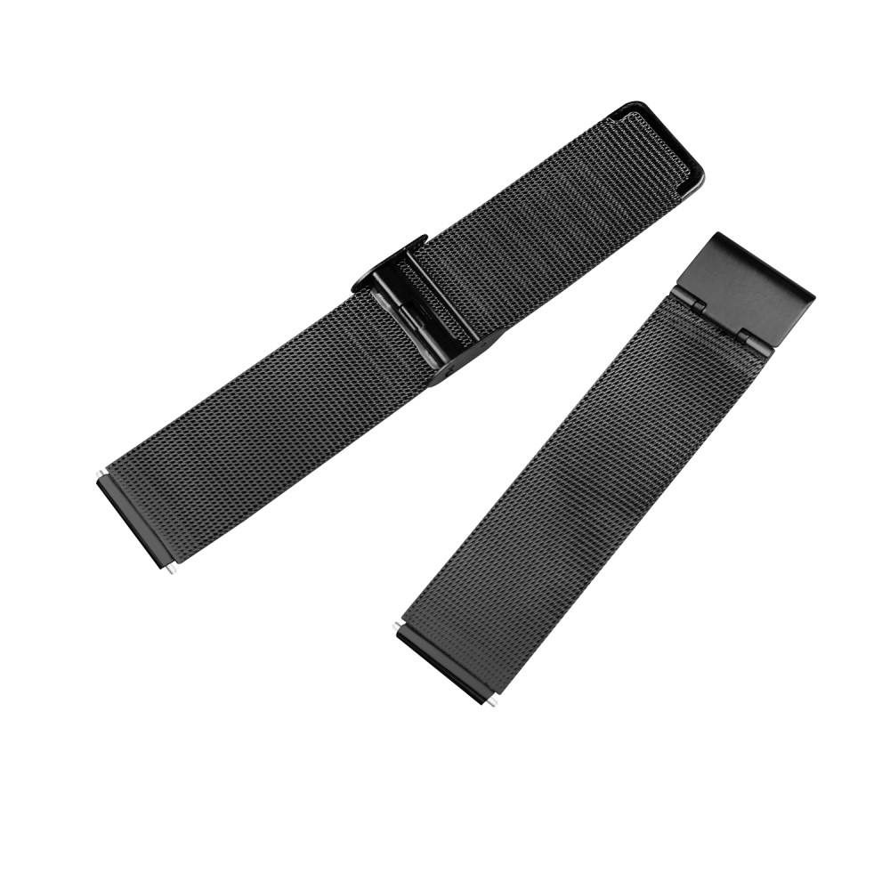 Fitbit Versa / Versa 2 / Versa Lite Edelstahl Armband Milanaise Klippverschluss - Schwarz