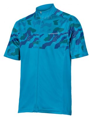 Maillot Manches Courtes Endura Hummvee Ray Bleu électrique