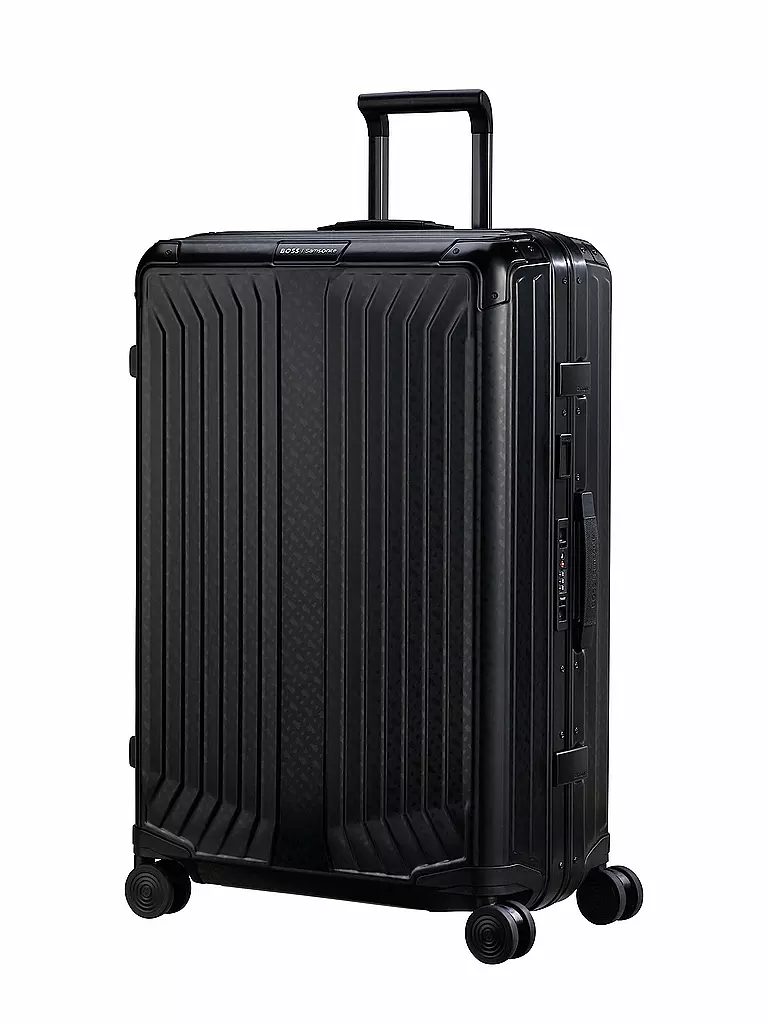 SAMSONITE Trolley BOSS SPINNER 76cm graphite monogram schwarz