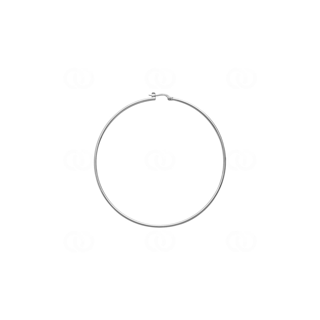 Kreolen 925 Silber massiv rhodiniert 1.6mm Ø 70mm