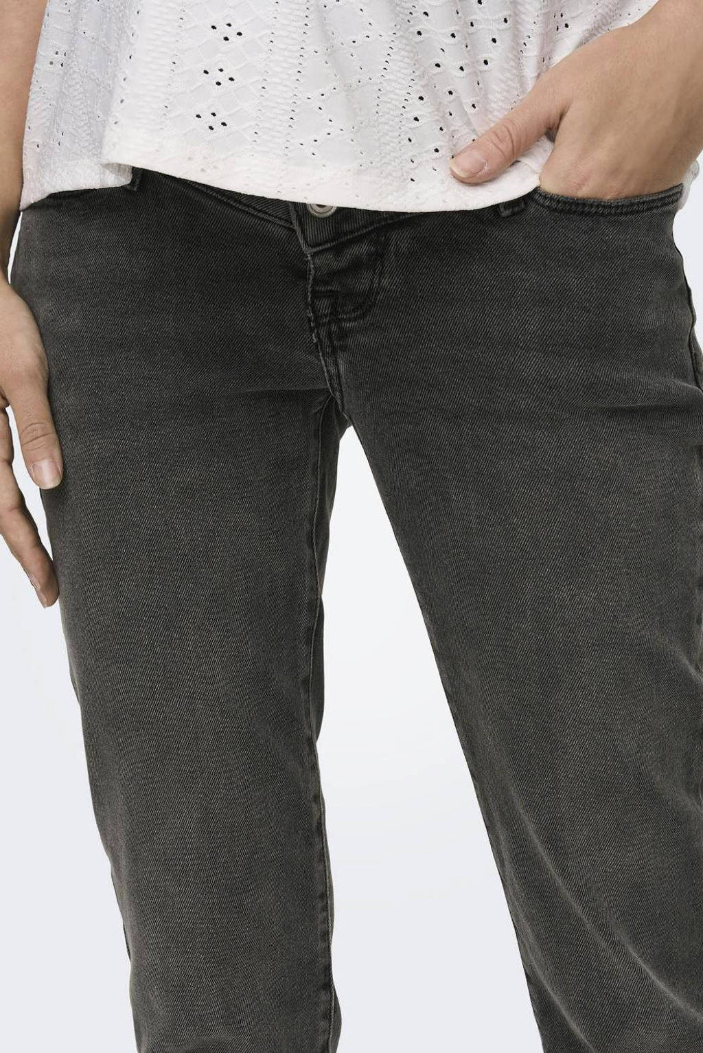 ONLY MATERNITY high waist zwangerschaps straight jeans OLMEMILY dark grey denim