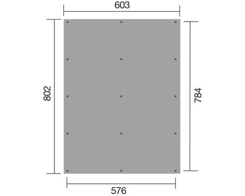 Dubbele carport weka 618 maat 3 trapeziumplaat 576 x 784 cm drukgeïmpregneerd