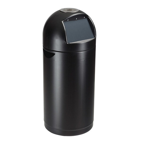 Poubelle avec cendrier Rossignol Cyvomax à trappe 52 L noir