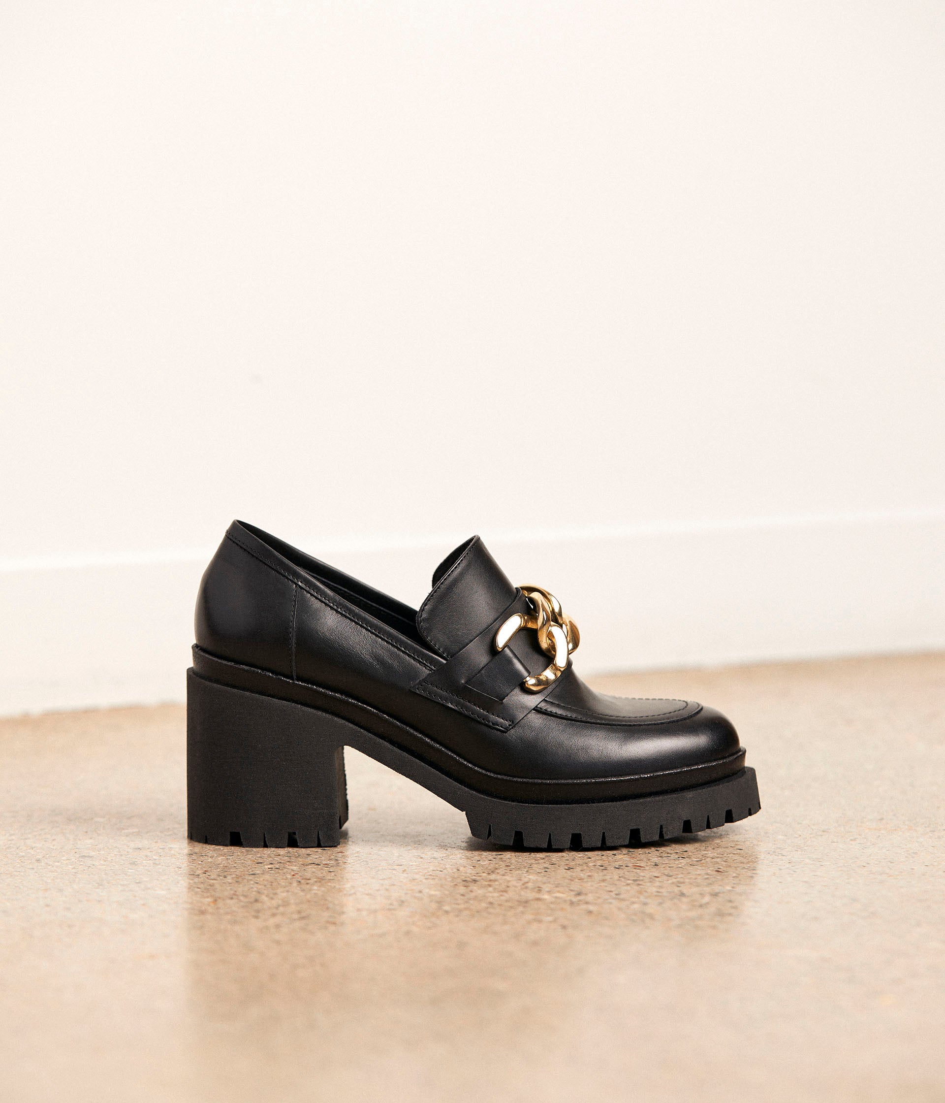 Mocassins noirs bijou Annah
