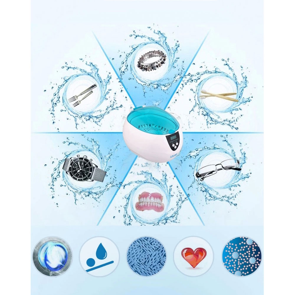 Ultraschall Reinigungsgerät Ultrasonic Cleaner LCD Display für Schmuck / Brillen / Uhren