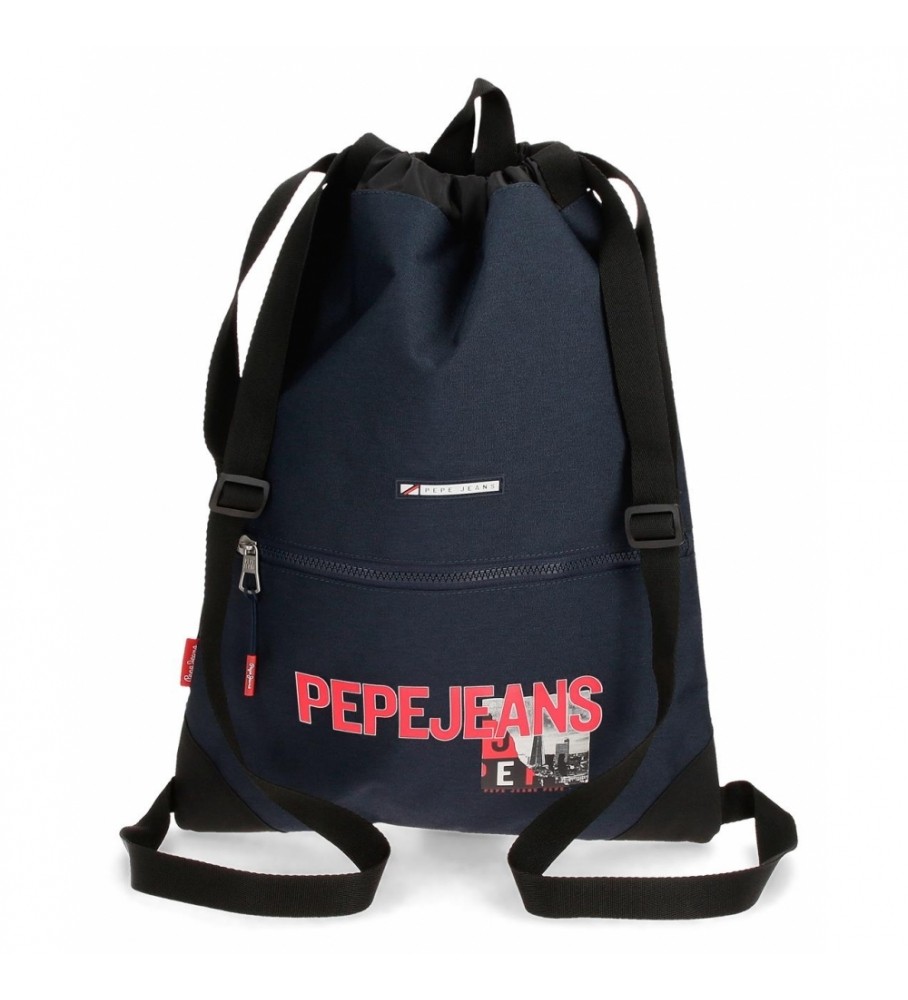Mochila com cordão azul Pepe Jeans Dikran