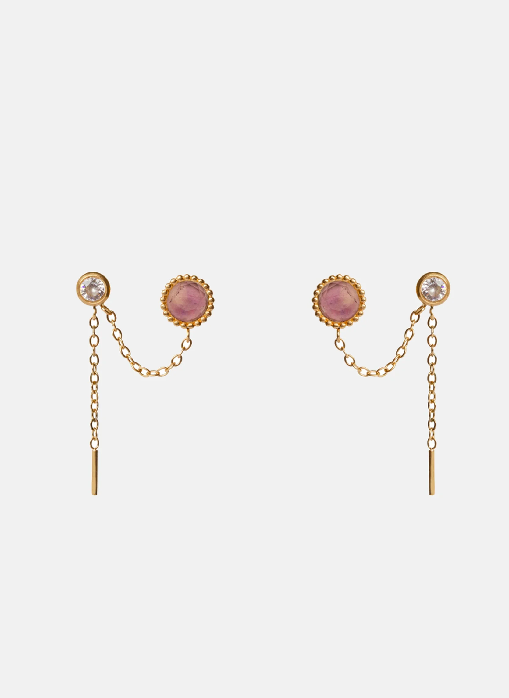 CHLIS - Boucles d'oreilles pendantes chloris | Violet