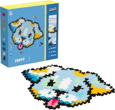 Plus-Plus Puzzle By Number Byggesett Hundevalp 500 Deler