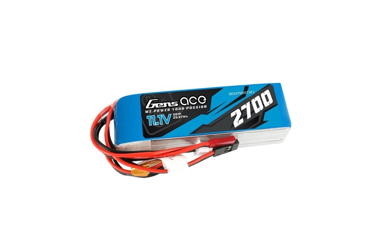 RC-Akku LiPo 2700 mAh 11.1 V 1C TX3S LiPo Senderakku mit JST-XHR, JST-SYP und Futaba Stecker