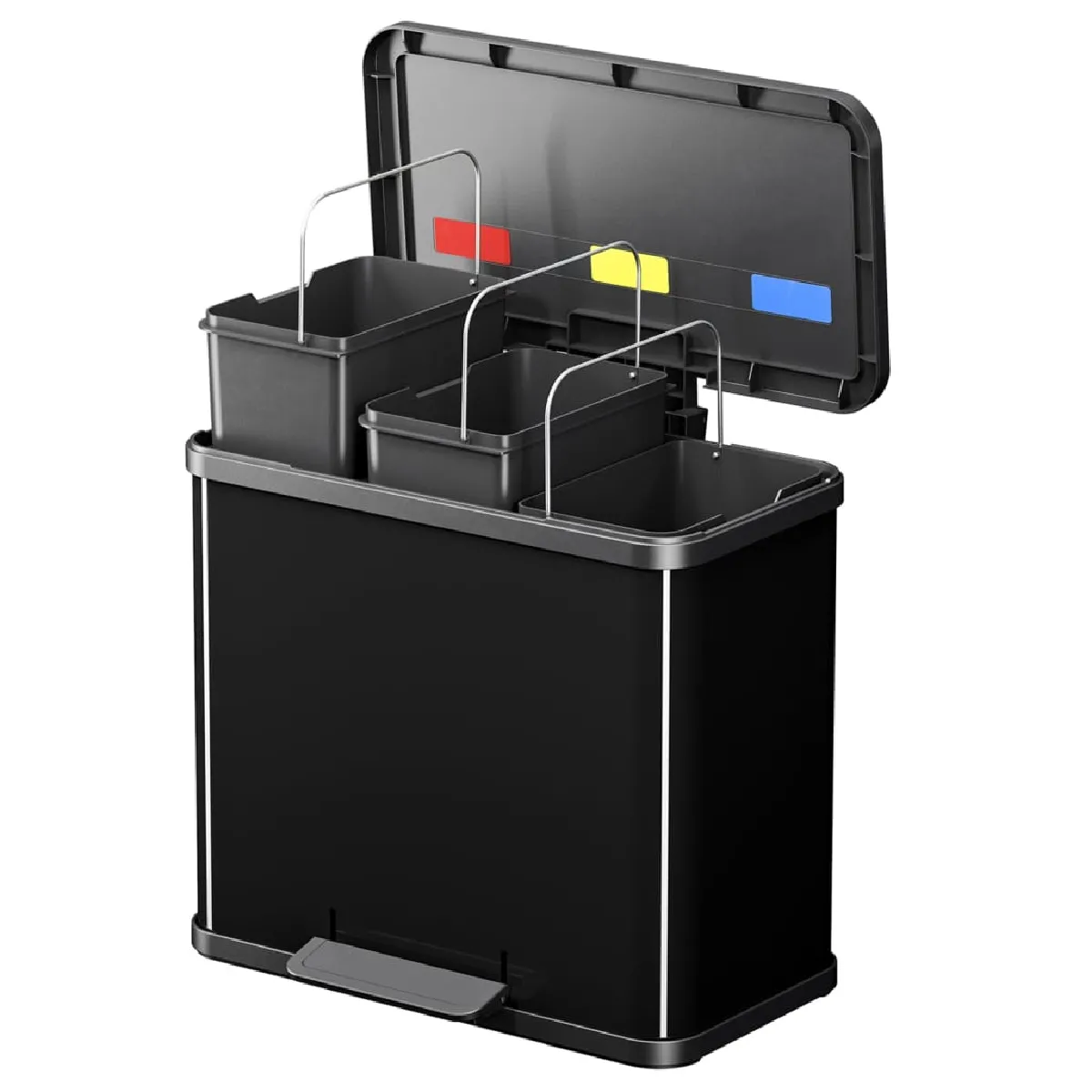 HAILO Poubelle à pédale Oko Trio Plus 3x9 L