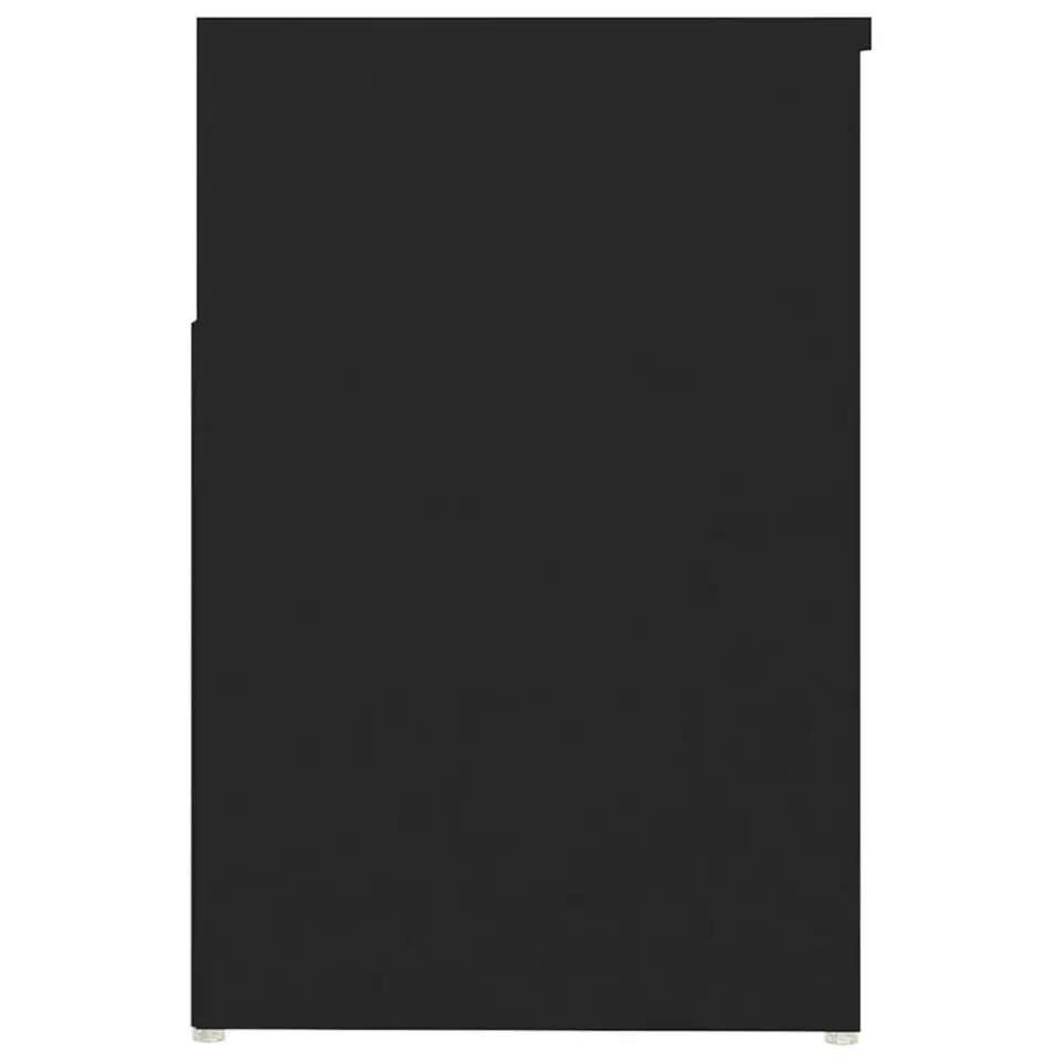 vidaXL - Schoenenbank - Zwart - Bewerkt hout - 80 x 30 x 45 cm
