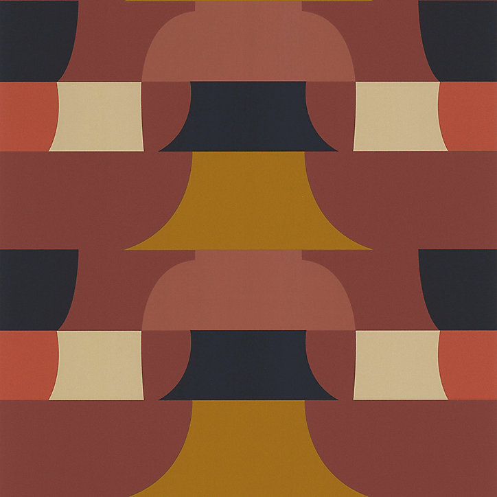 Papier peint Bensimon vinyle intissé déco seventies Noisette