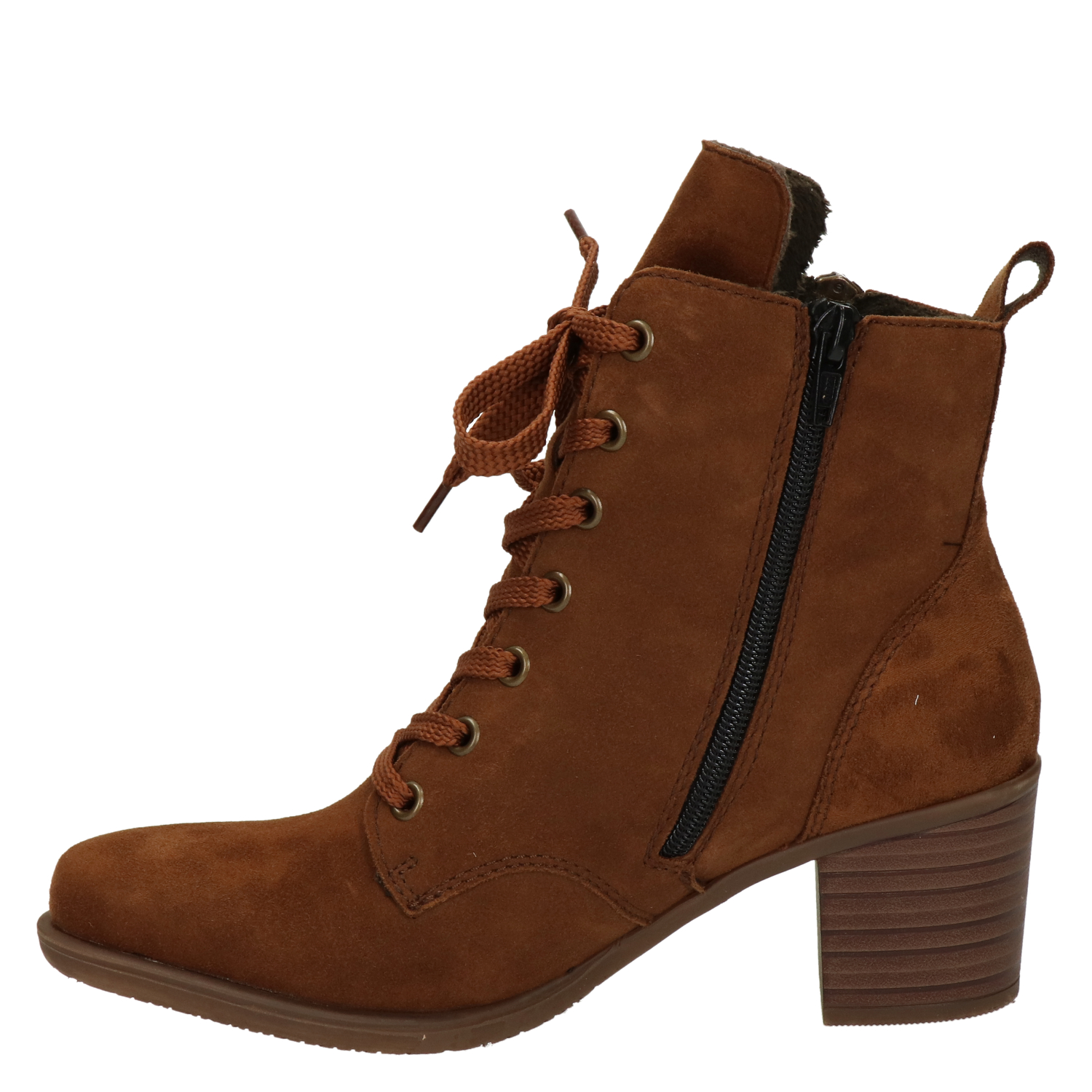 dames veterboot Rieker Cognac