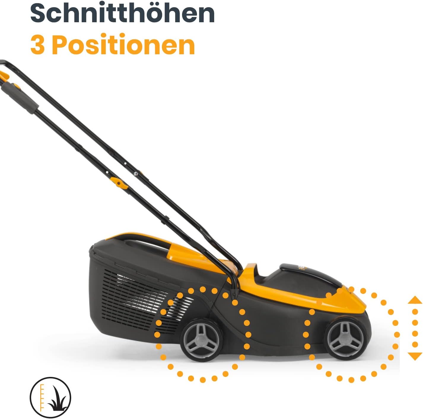 STIGA Akku-Rasenmäher-Set Collector 132e, Schnittbreite 30 cm, 20 V (4 Ah) ePower-Akku, 350 W, für Gärten bis 150 m², Inkl. Akku und Ladegerät, Gelb/Schwarz