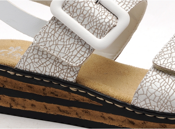 Rieker nu pieds talons femme 62950 blanc