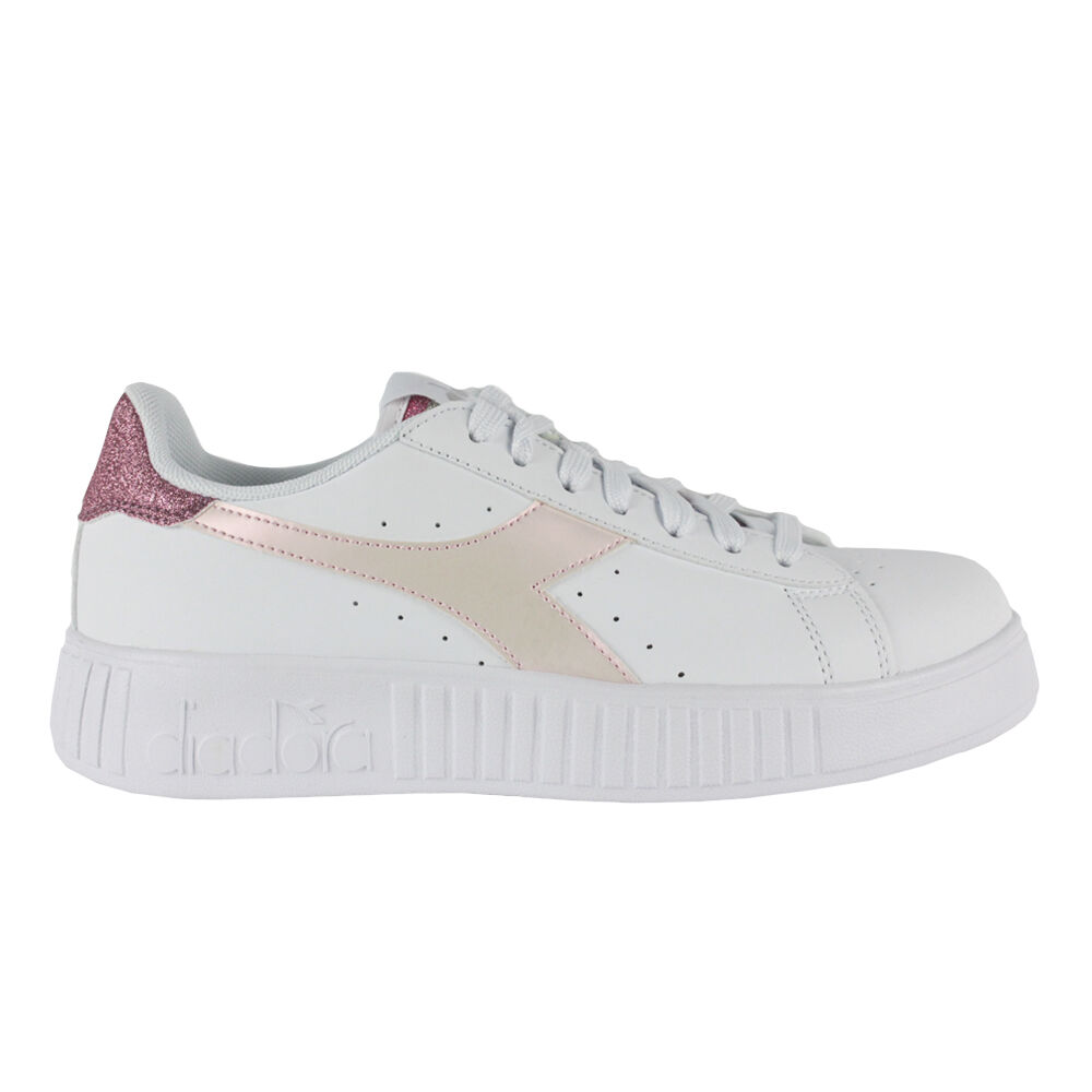 Tênis Diadora Step Glitter C3113 Branco/Rosa Feminino
