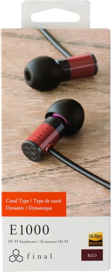 Final E1000 Rouge Écouteurs intra-auriculaires