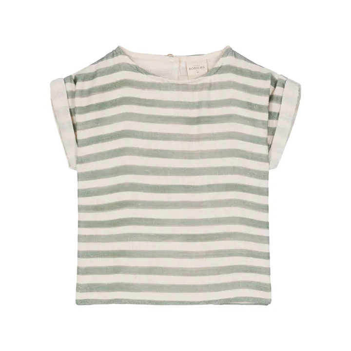 Studio Bohème Blouse Praslin Rayée | Vert