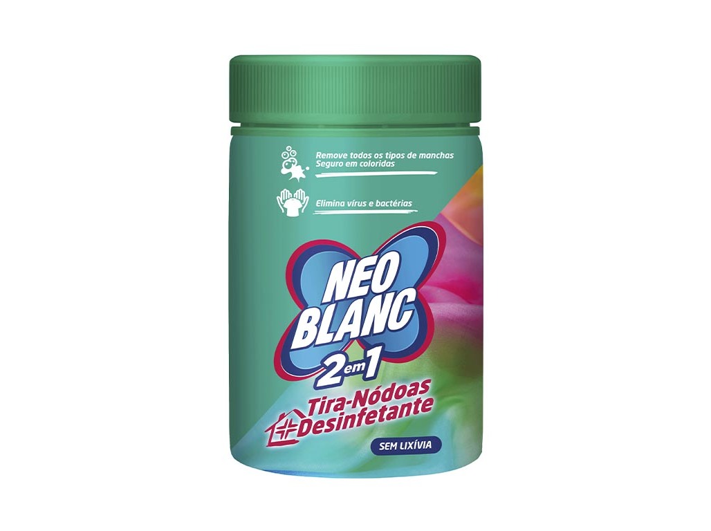 Tira Nodóas Pó Desinfetante Sem Lixivia Roupa de Cor Neoblanc 1 Kg