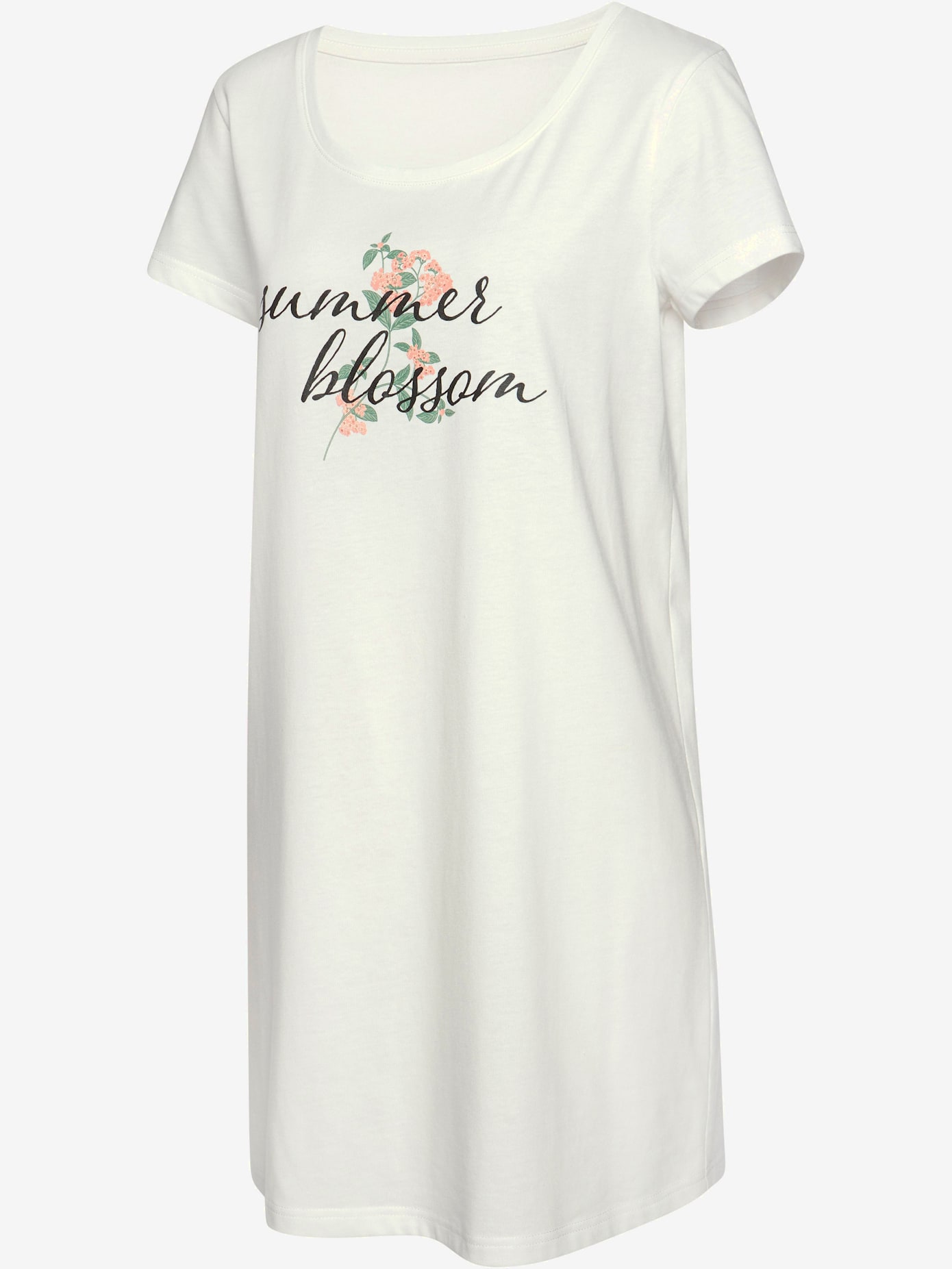 Chemise de nuit t-shirt de nuit à imprimé floral devant