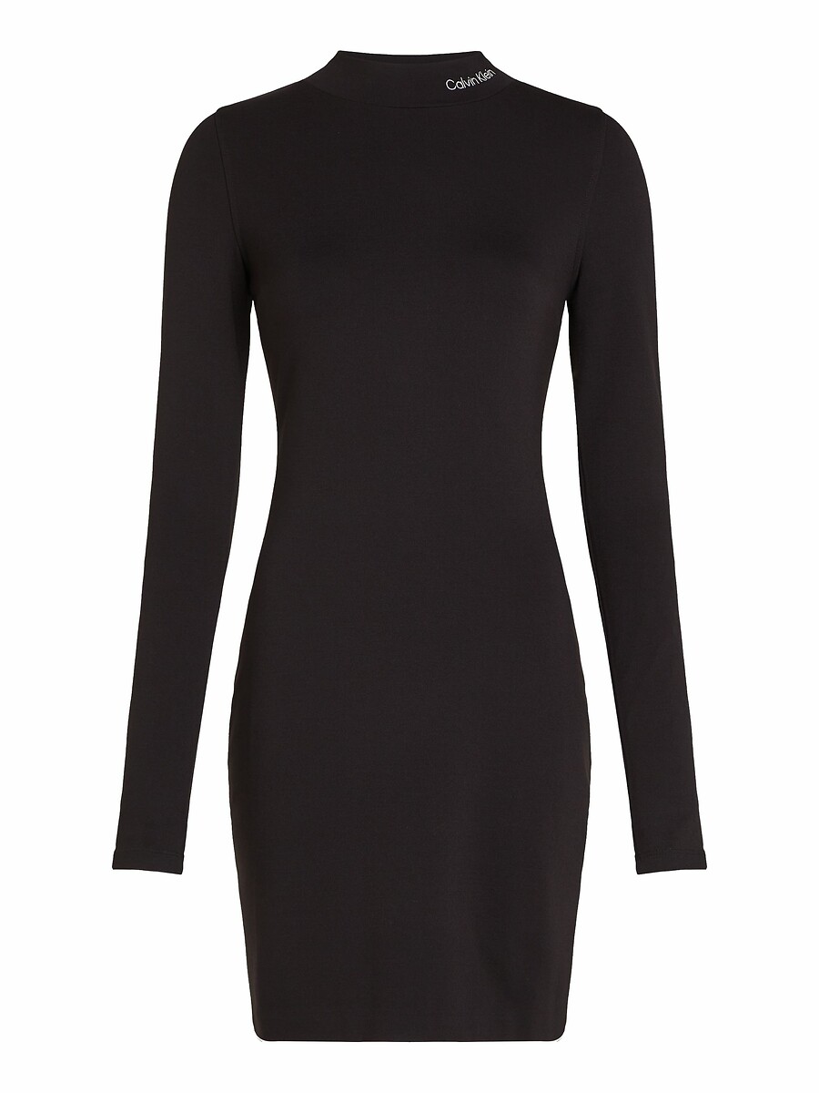 CALVIN KLEIN JEANS<br>Vestido curto e ajustado com mangas compridas e gola alta