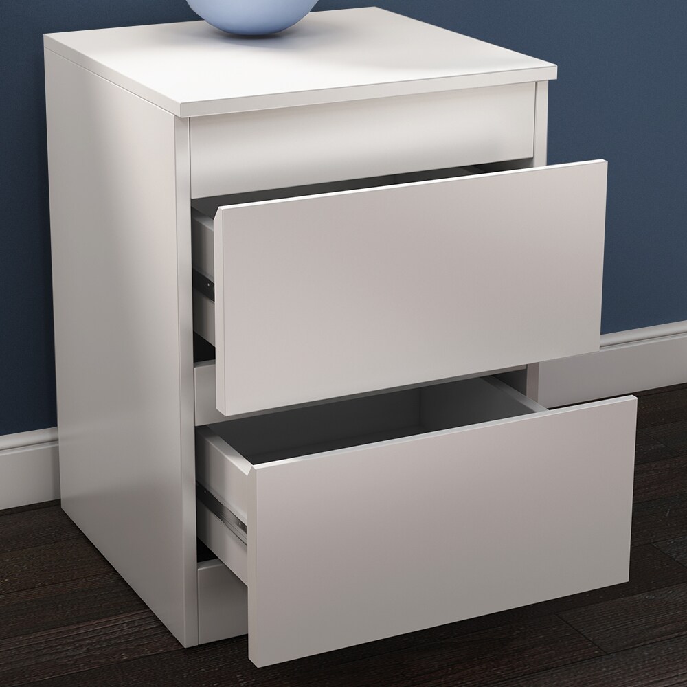 Vicco Nachtschrank Calisto Weiß 40 x 55 cm 2er-Set Schublade Kommode Schlafzimmer
