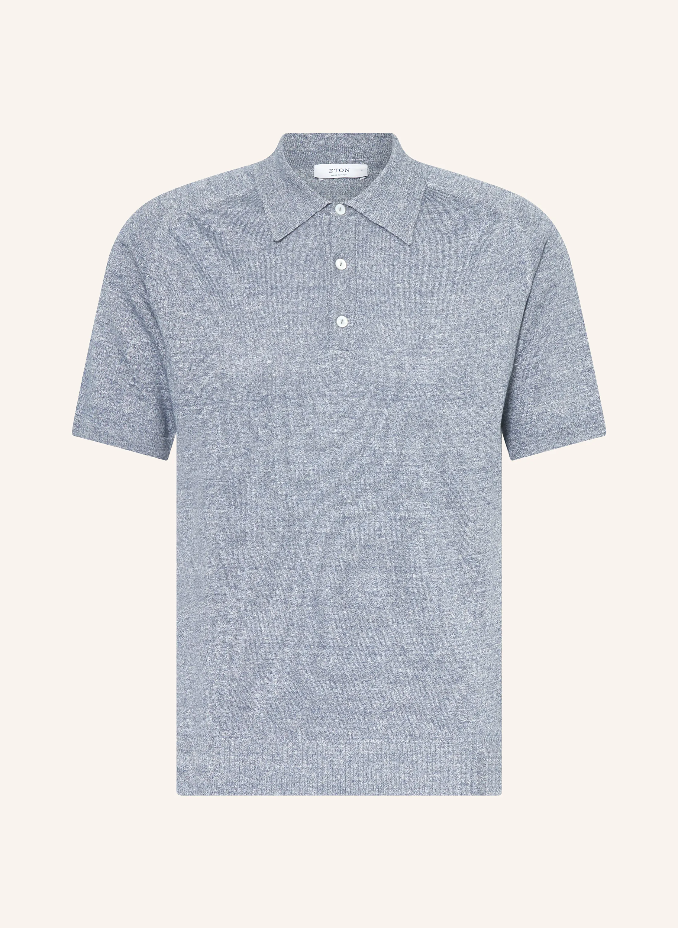 ETON Strick-Poloshirt mit Leinen