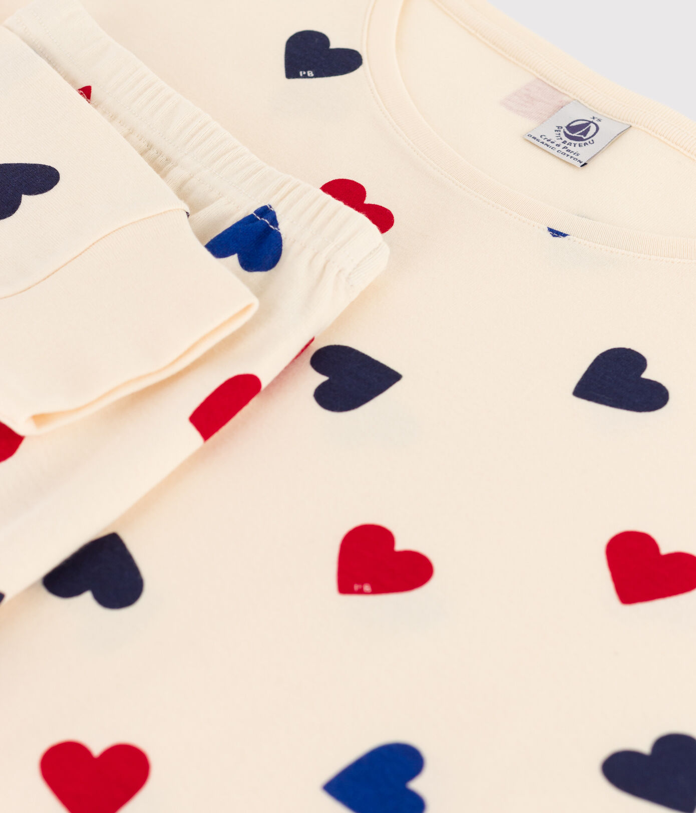 Pyjama cœur femme en coton