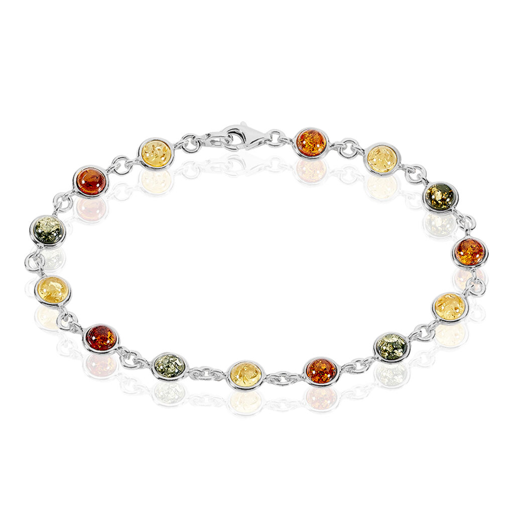 Bracelet Argent Blanc Rosalie Ambres
