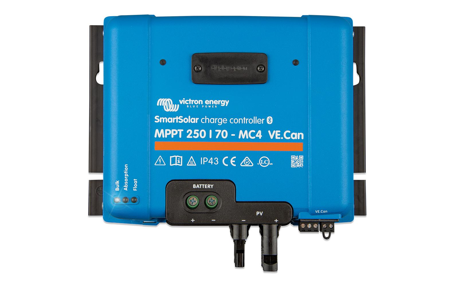 Solarladeregler SmartSolar 150/70, 12-48 V 70A MC4 VE.Can<br>MPPT-Regler mit einem Wirkungsgrad von über 98%
