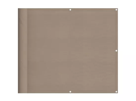 Écran de balcon taupe 90x800 cm 100% polyester oxford