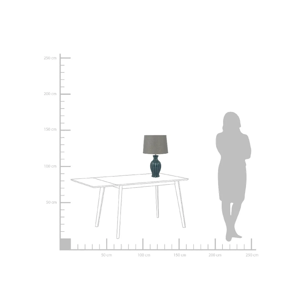 BELIANI Lampe SAMINA - Céramique Gris