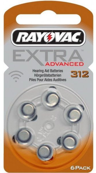 Rayovac - Type 312 - Gehoorapparaat Batterijen - 10 x 6 Stuks