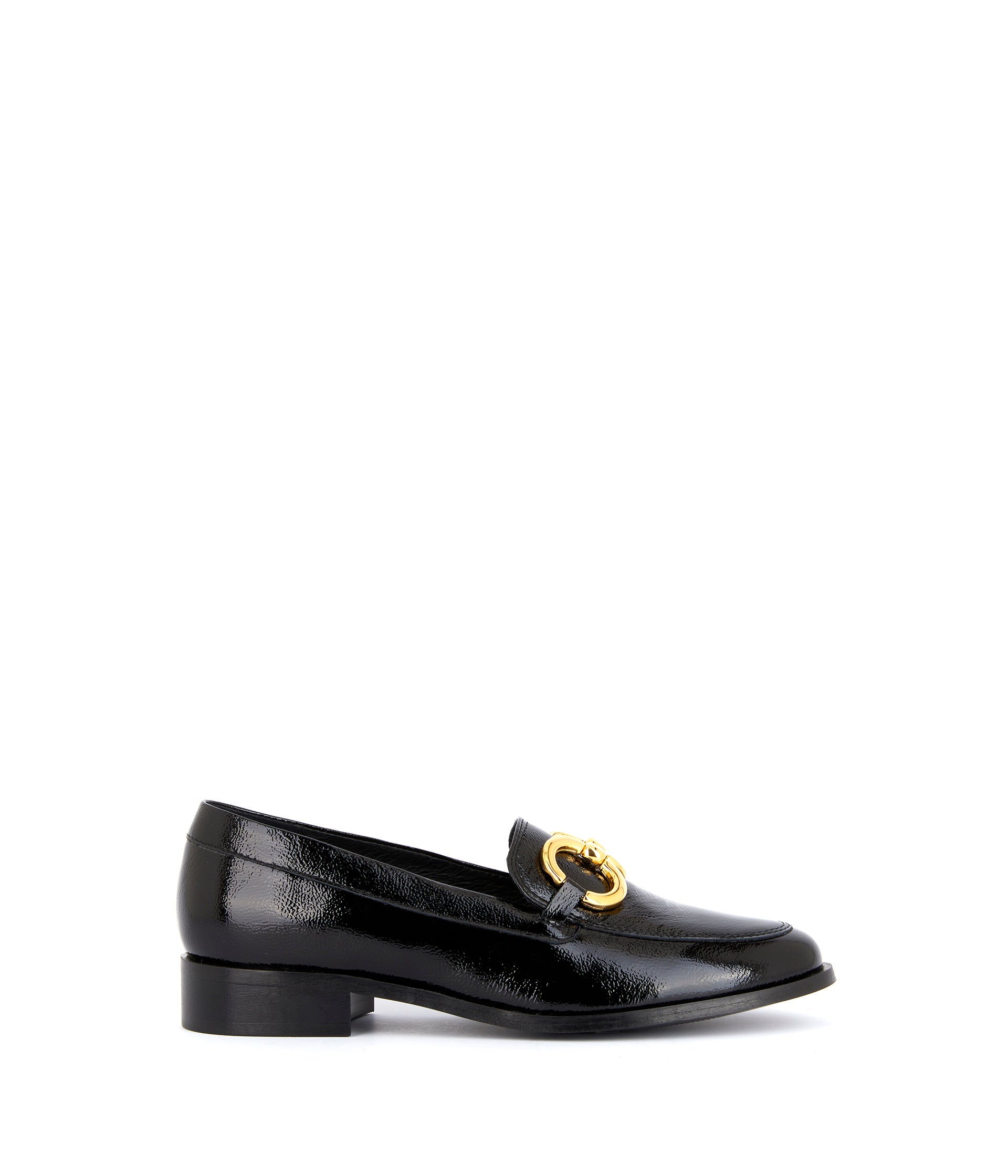 Mocassins noirs vernis Adina