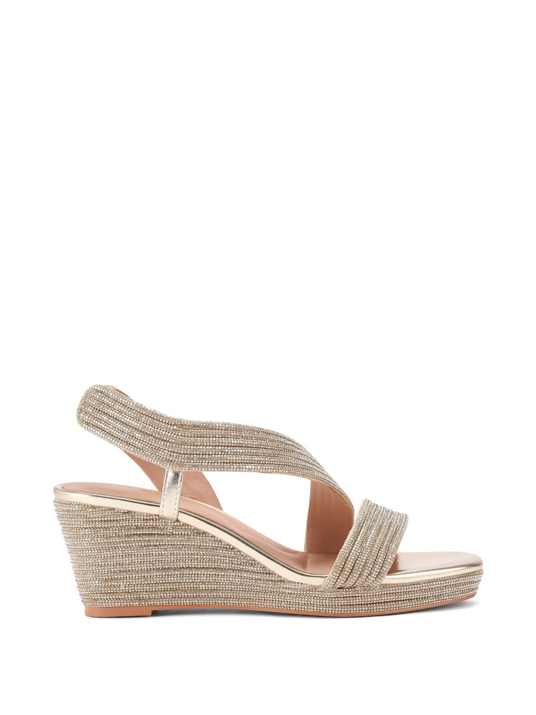 Champagne-goud - Carvela Gala Wedge 70 Sandals