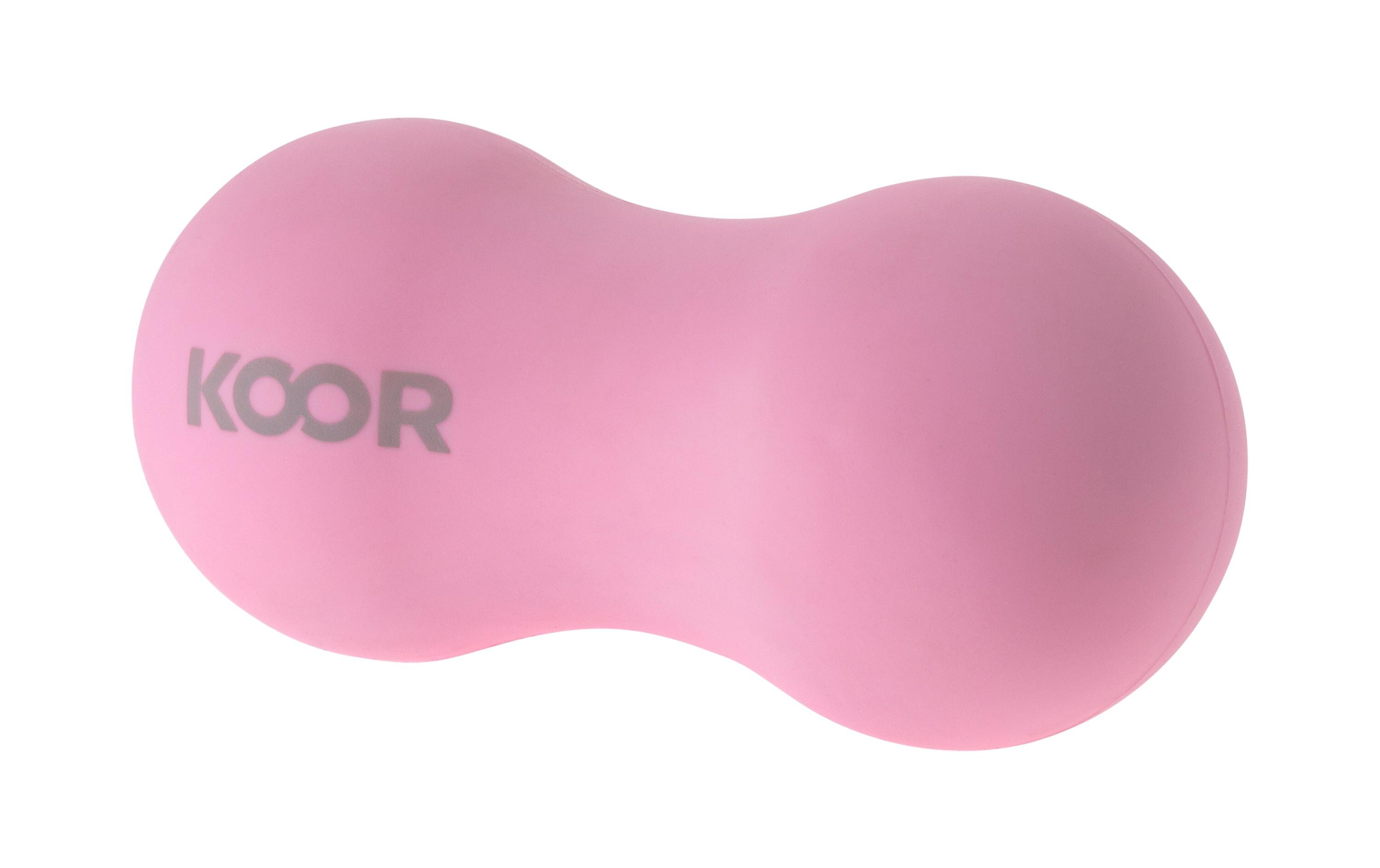 Faszientraining Doppelball RosaIdeal zur punktuellen Massage von Wirbelsäule und Oberschenkel