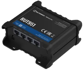 Teltonika RUT951 - Trådløs router - WWAN 3-port switch 2,4 GHz - 3G, 4G - DIN monterbar på skinne, overflademonterbar