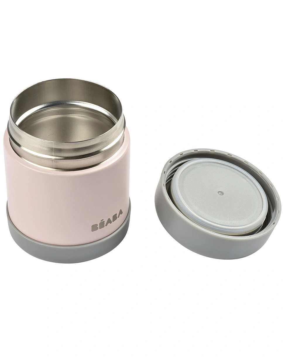 Edelstahl-Thermobehälter LUNCH (0,3L) dark grey/light pink