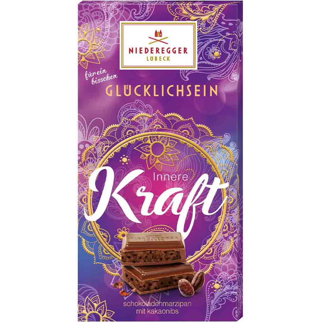 Niederegger Glücklichsein 'Kraft' Marzipan Tafel 110g MHD:22.12.24