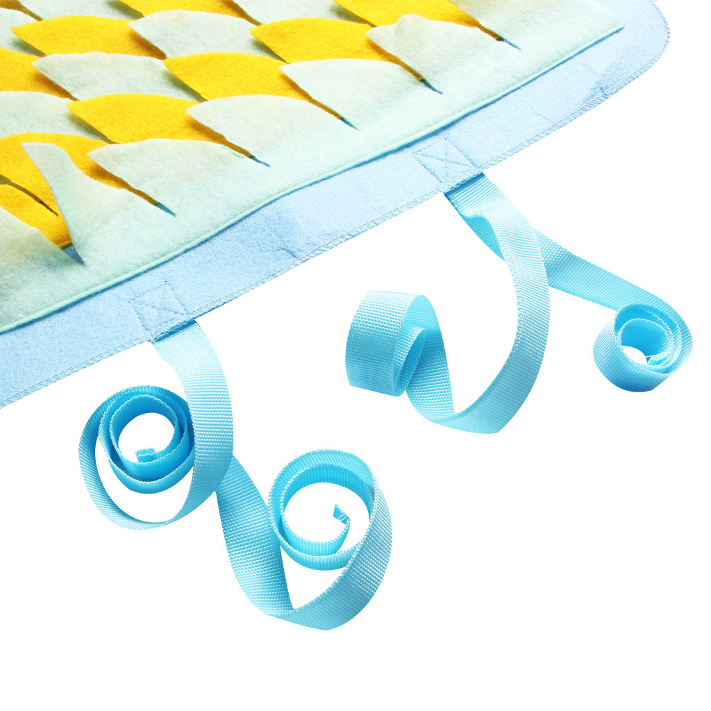 (73x45cm) Interaktive Hunde Schnüffelmatte Spielzeug Decke  - Blau