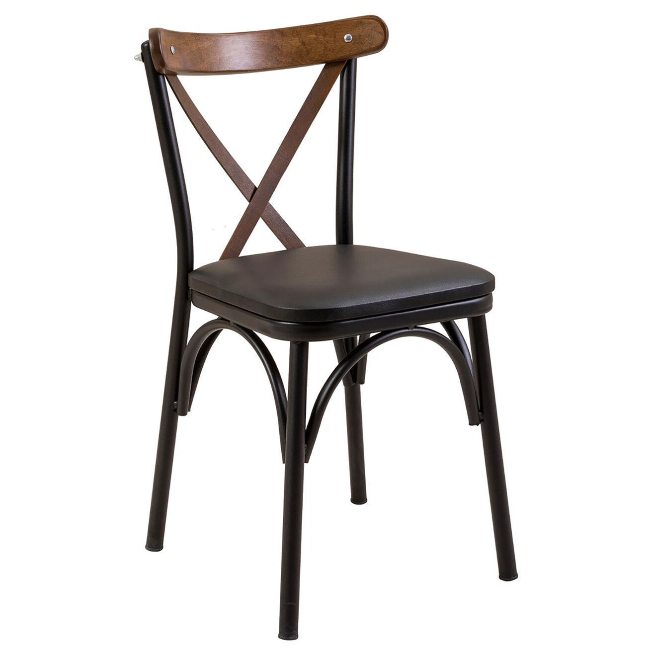Homitis Table extensible + 2 Chaises Oliver noir/noyer