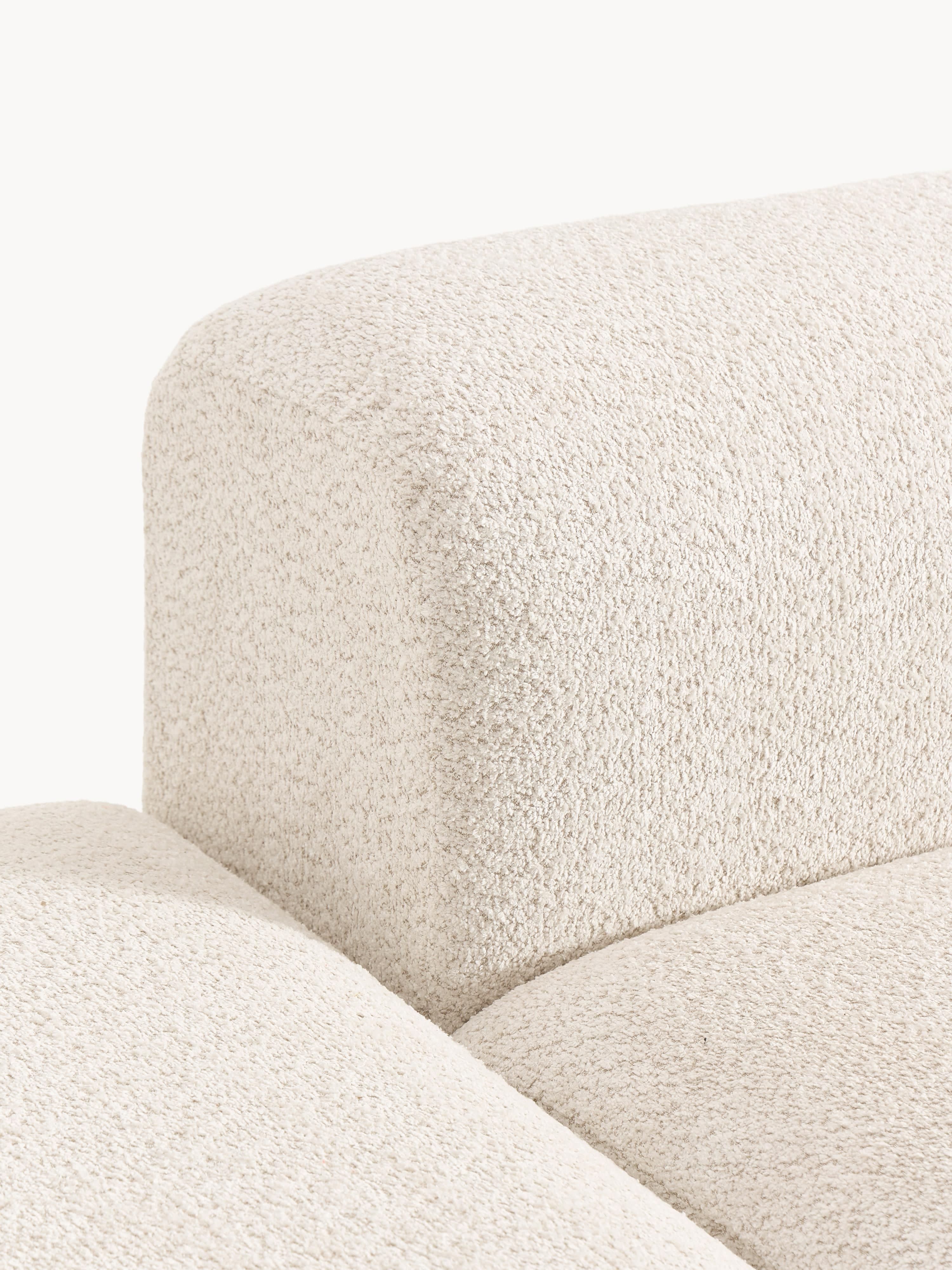 Modulaire hoekbank Natalie van teddy-bouclé