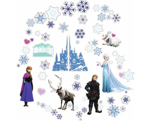 Muursticker Disney Frozen, blauw, 17x34 cm