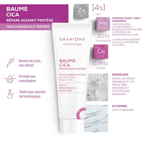 Bálsamo Cicatrizante GRANIONS CICA - Bebês e Adultos - Rosto e Corpo 40ml