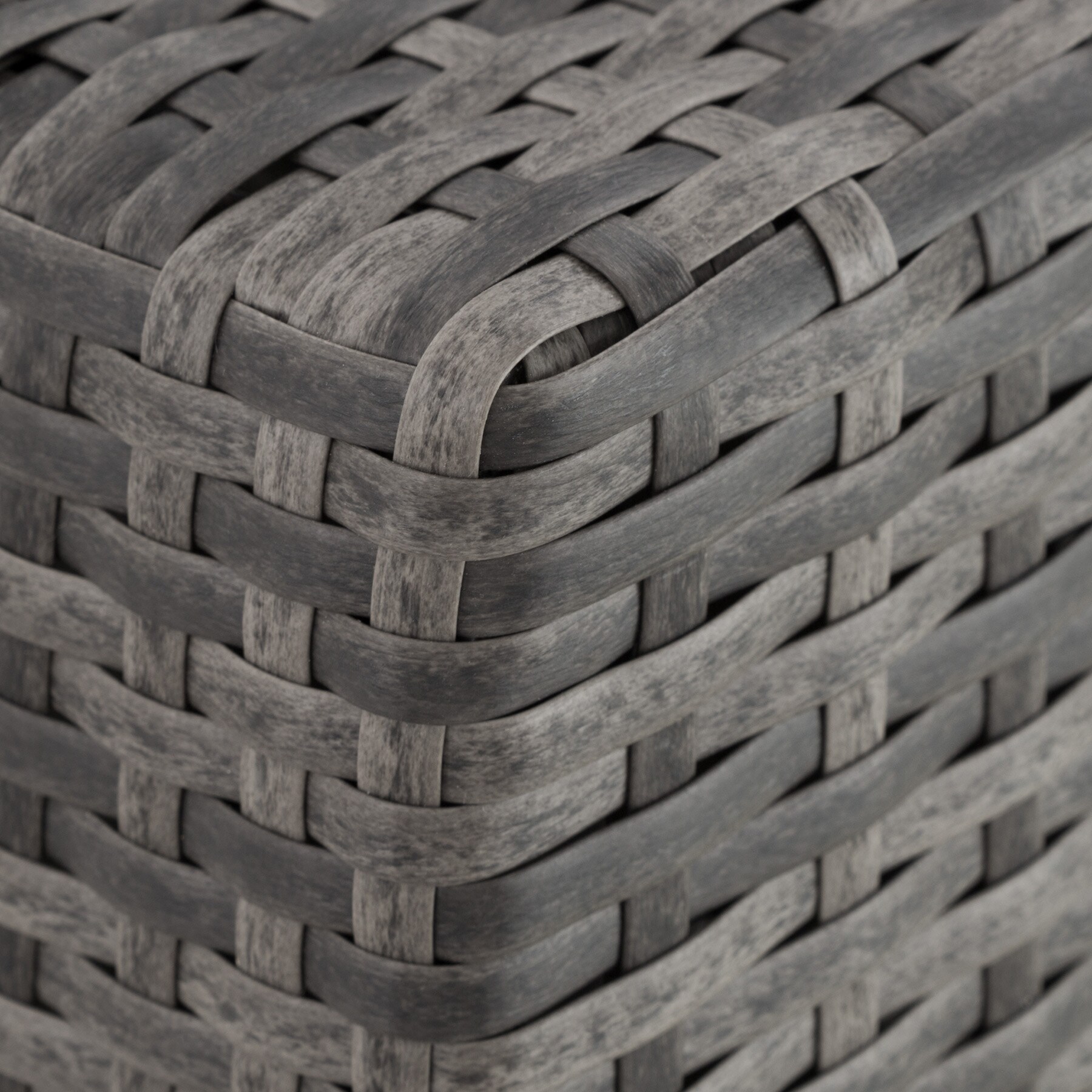 tectake® Rattan Lounge, mit Aluminiumgestell, wetterfest und UV-beständig, mit Sicherheitsglasplatte