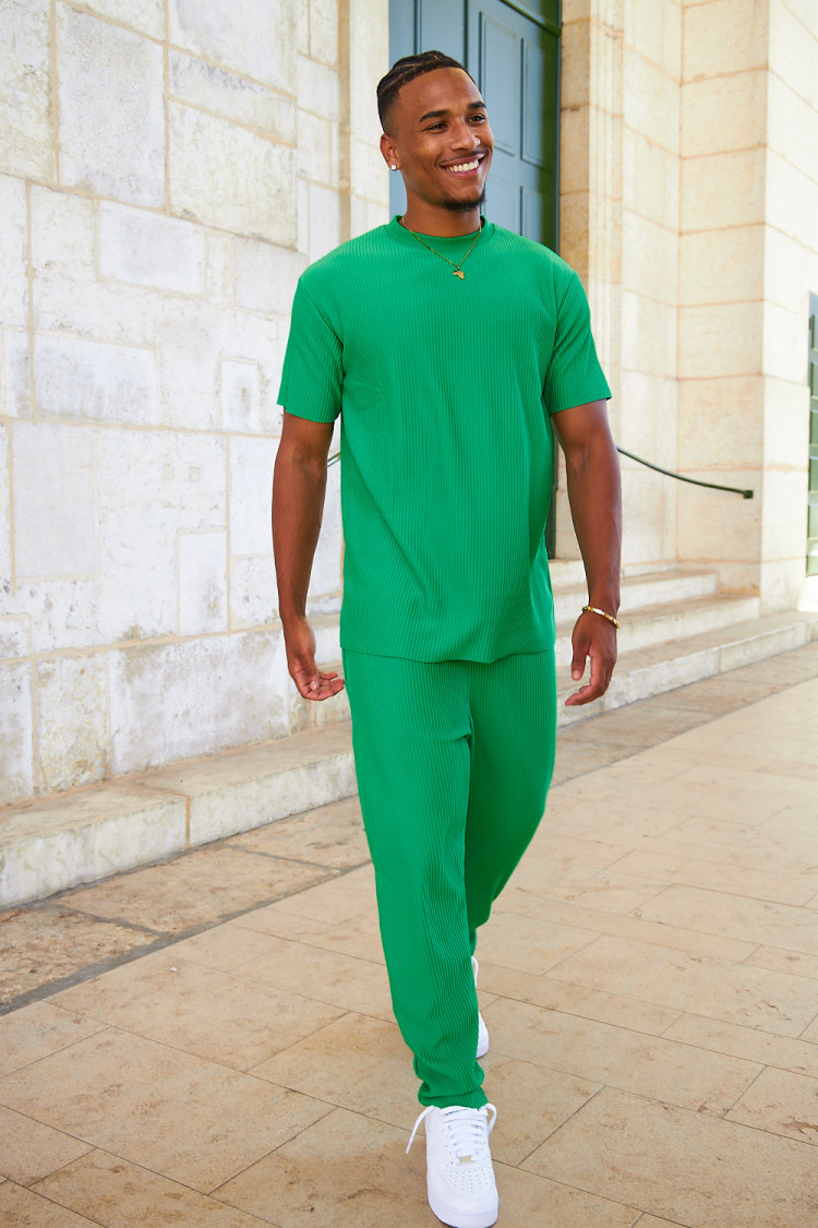 Ensemble 2 pièces T-shirt + pantalon vert