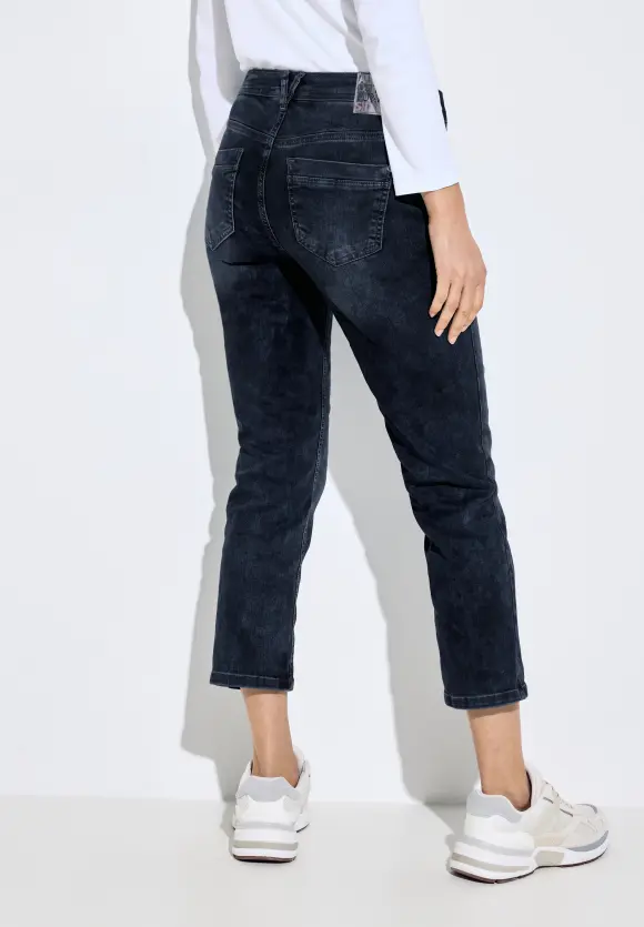Casual Fit 7/8 Jeans - dark blue black washed