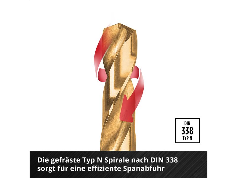 Einhell Metallbohrer-Set HSS-TiN 13tlg LS Bohrer-Set